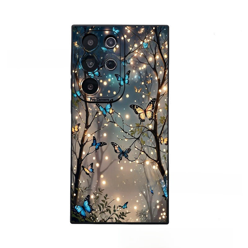 Floral Butterfly Silicone Phone Protective Case