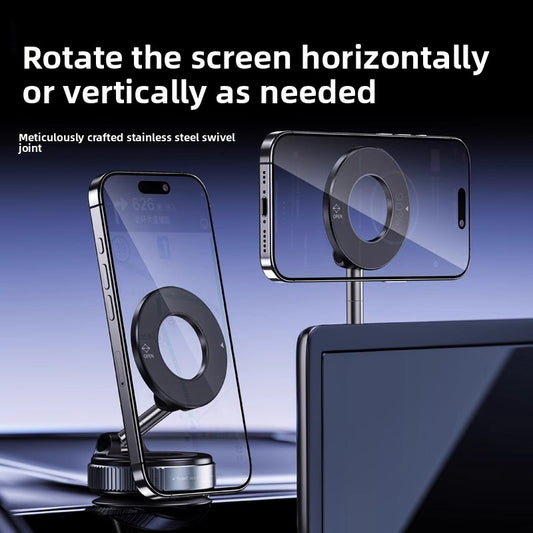 Magnetic rotatable phone holder