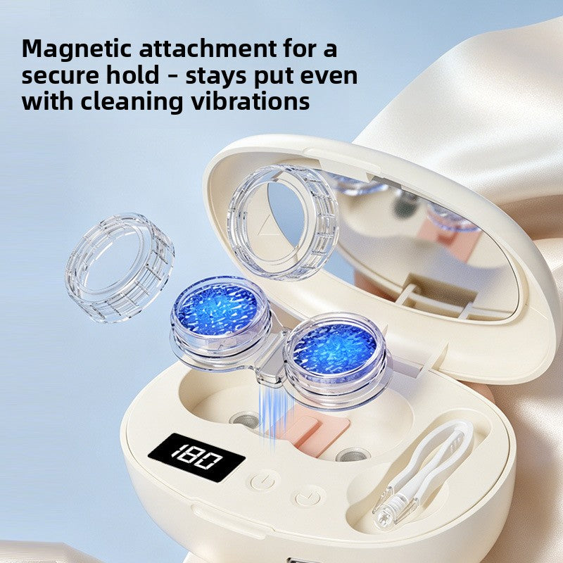 Portable Electric Contact Lens Cleaner and Storage Box