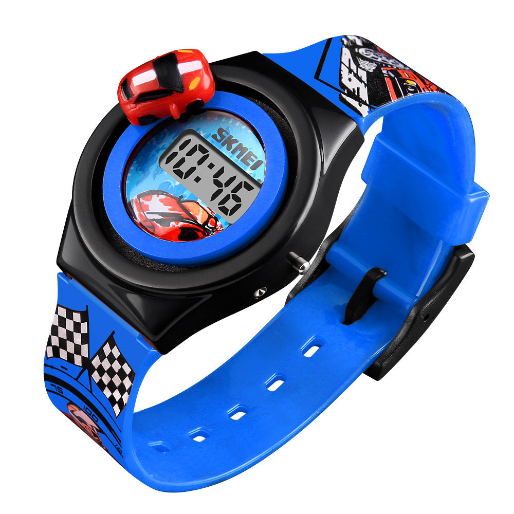 Rotatable Car Design Childrens Digital Watch