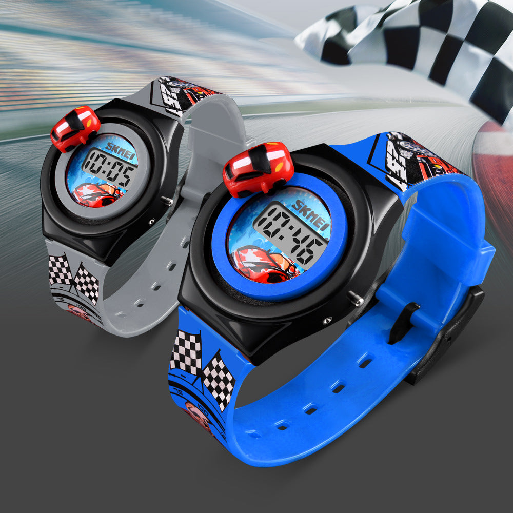 Rotatable Car Design Childrens Digital Watch