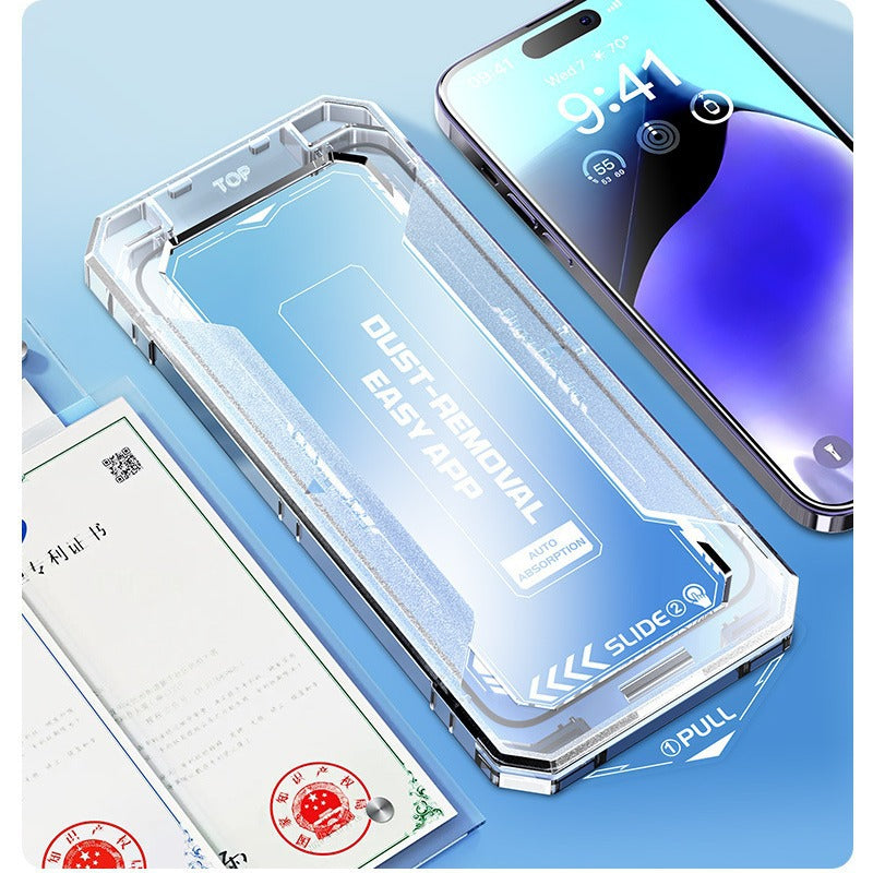 Anti-fog protective film dust-free chamber instant adhesive tempered glass