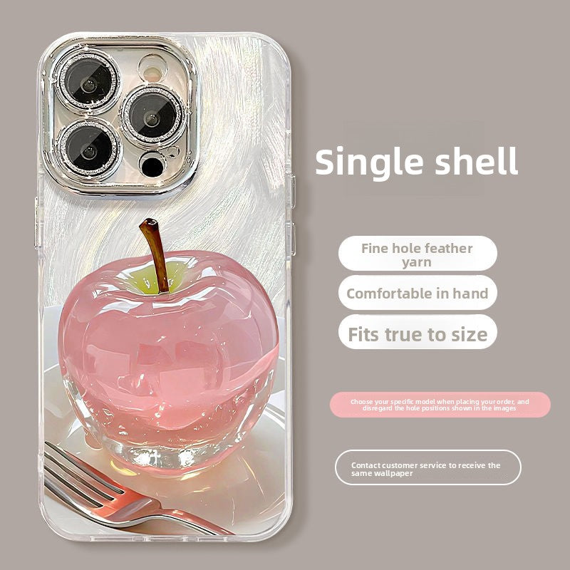 Crystal Apple Design Phone Case