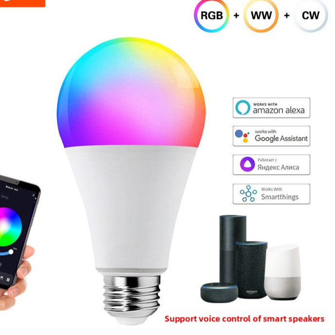 Bluetooth WiFi Smart LED Bulb RGB Color Music Sync