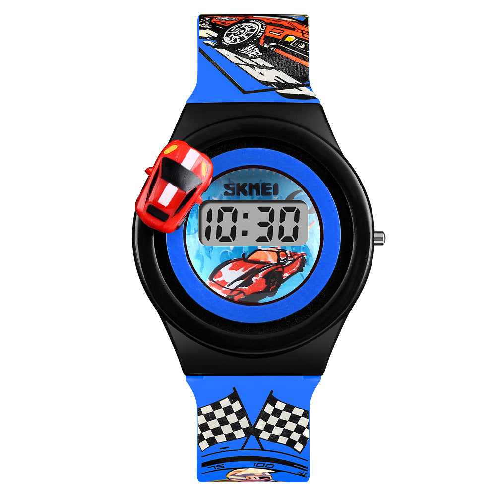 Rotatable Car Design Childrens Digital Watch