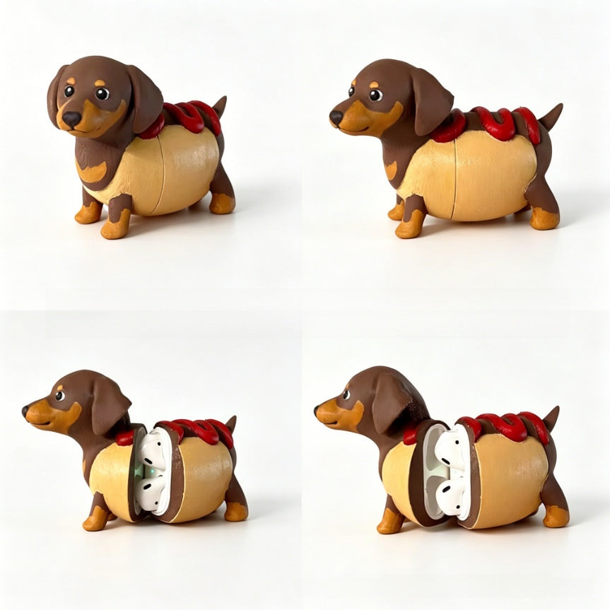 3D Printed Dog Design AirPods Case